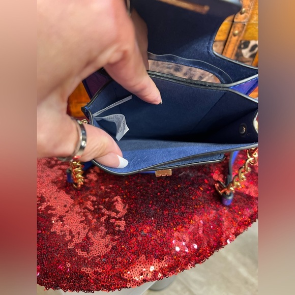 💙💙Blue Crossbody Bag with Rose Detail-EUC💙💙 - Picture 10 of 14